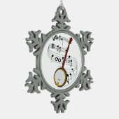 Banjo Tin Sneeuwvlok Ornament (Links)