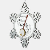 Banjo Tin Sneeuwvlok Ornament (Rechts)