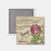 Banjo Tulip  Sheet Music Gepersonaliseerd Magneet (Voorkant / Achterkant)
