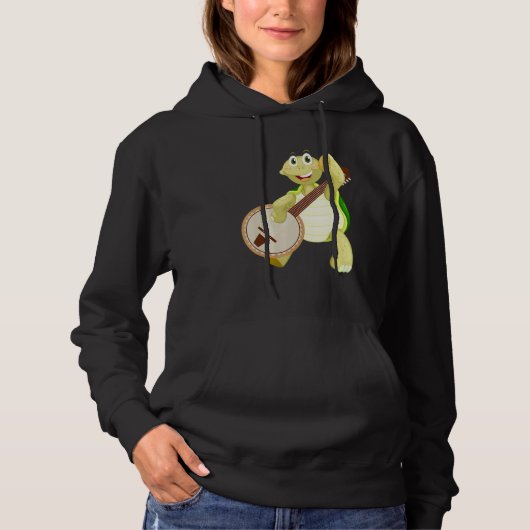 Banjo Turtle Plays Banjo Hoodie (Voorkant)