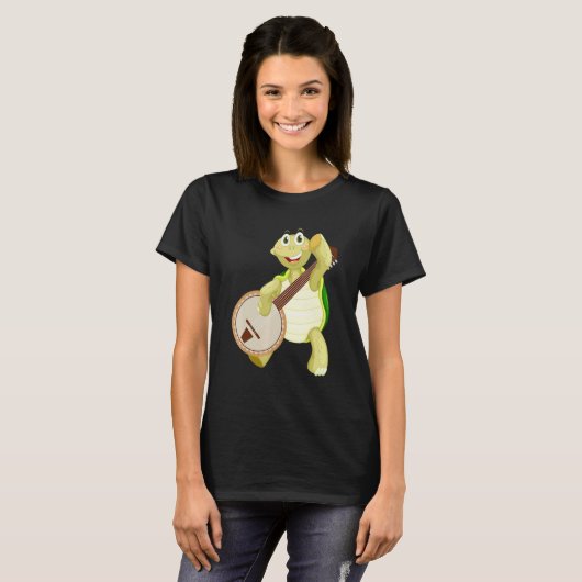Banjo Turtle Plays Banjo T-shirt (Voorkant volledig)