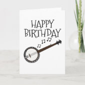 Banjo Verjaardag Kaart Banjoist Folk Musician (Voorkant)