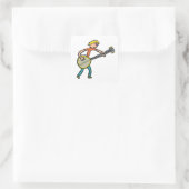 Banjo Vierkante Sticker (Tas)