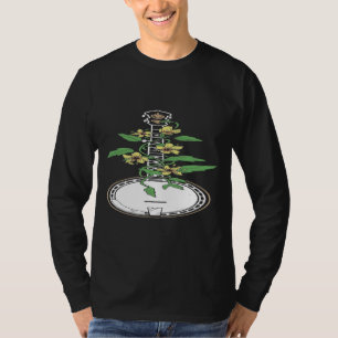 Banjo Vine Flowers artistieke geluidsmuziek T-shirt