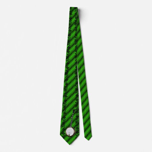 BANJO-VINE OP EMERALD GREEN STROPDAS (Voorkant)