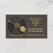 Banjo Vinyl Record Logo Visitekaartjes (Achterkant)