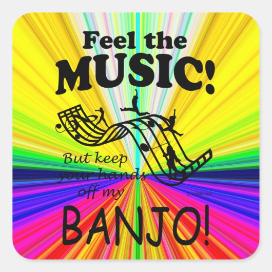Banjo voelt de Sticker van het Muziekplein (Voorkant)