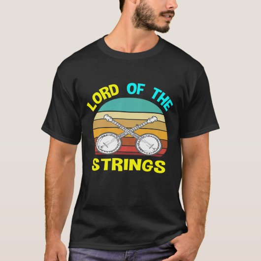 Banjo voor muziekMannen Lord of Strings T-shirt (Voorkant)