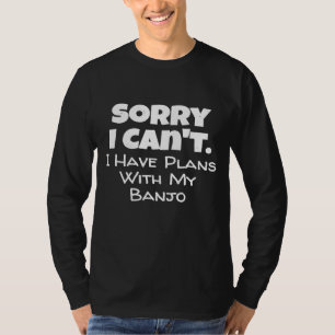 Banjo voor spelers en muziek t-shirt