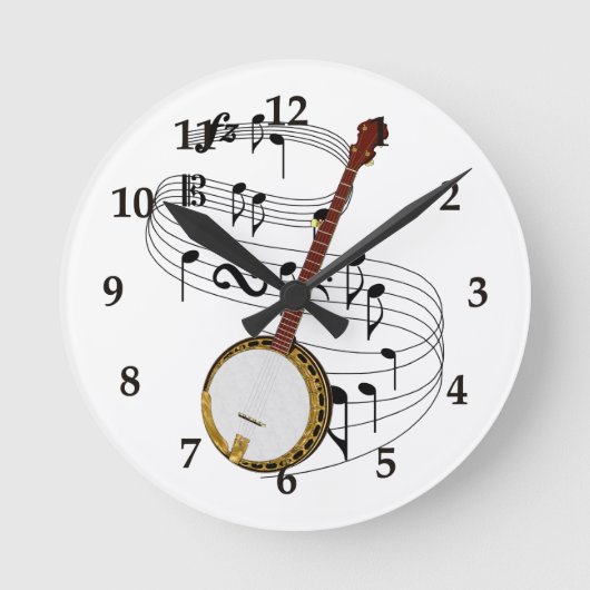 Banjo Wall Clock Ronde Klok (Voorkant)