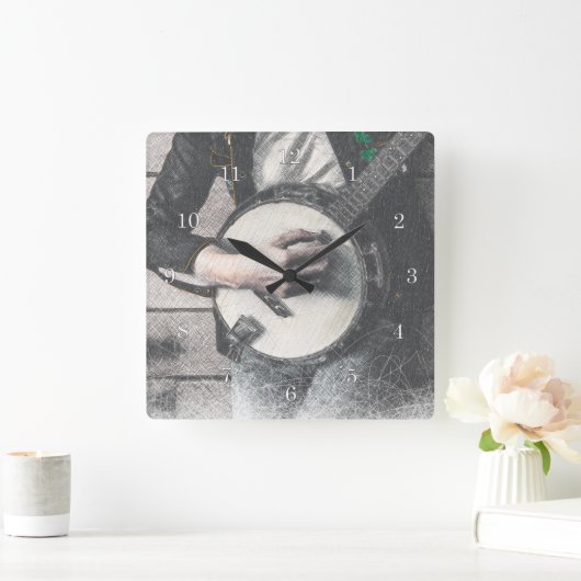 Banjo Wall Clock Vierkante Klok (Huis)