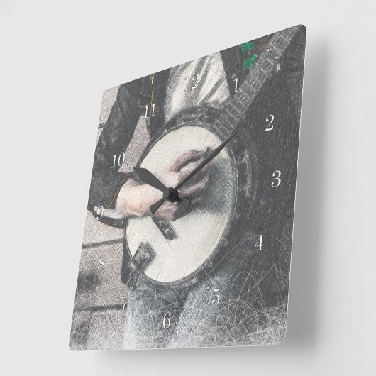 Banjo Wall Clock Vierkante Klok (Hoek)