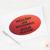 Banjo Wealthy & Successful Oval Sticker (Envelop)