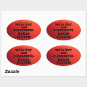 Banjo Wealthy & Successful Oval Sticker (Vel)