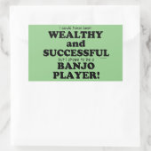 Banjo Wealthy & Succesvolle rechthoekige Sticker (Tas)