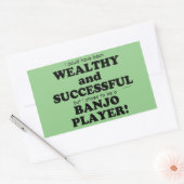 Banjo Wealthy & Succesvolle rechthoekige Sticker (Envelop)