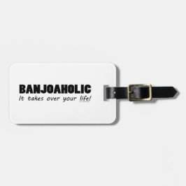 Banjoaholic Life Bagagelabel