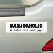 Banjoaholic Life Bumpersticker (Op auto)