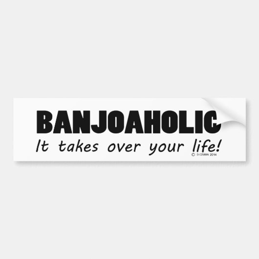 Banjoaholic Life Bumpersticker (Voorkant)