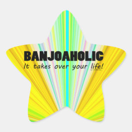 Banjoaholic Life Star-Sticker Ster Sticker