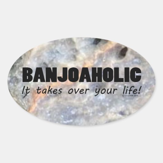 Banjofolic Life Oval Sticker (Voorkant)