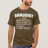 Banjoïst Noun Definition Cool Jazz Lover Sarcastic T-shirt (Voorkant)