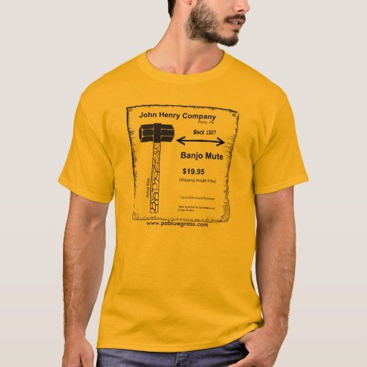 BanjoMuteShirt, www.pabluegrass.com T-shirt (Voorkant)