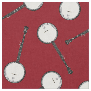 Banjos Music Musician Room Decor Red Stof