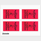 Banjos Verboden rechthoekige Sticker (Vel)