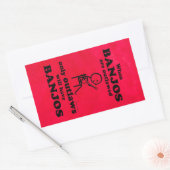 Banjos Verboden rechthoekige Sticker (Envelop)