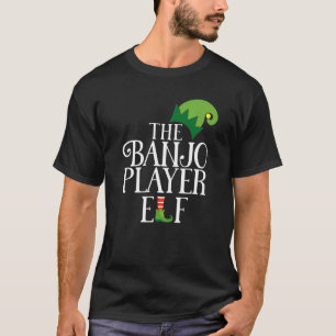 Banjospeler Elf Matching Familie Groep Kerstmis P T-shirt