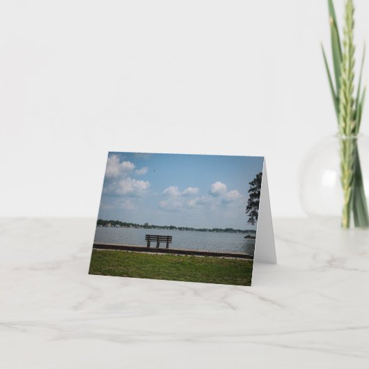 Bank aan het Meer Bedankkaart (Voorkant)