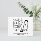 Bank Cashpoint Machine lacht naar klant Briefkaart (Staand voorkant)