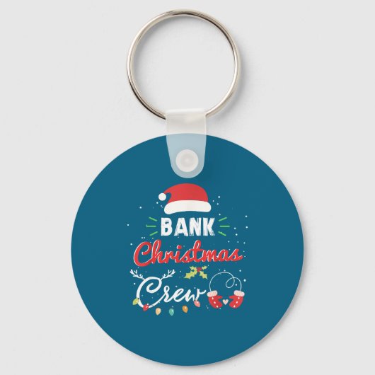Bank Christmas Crew Funny Banker Matching Sleutelhanger (Voorkant)