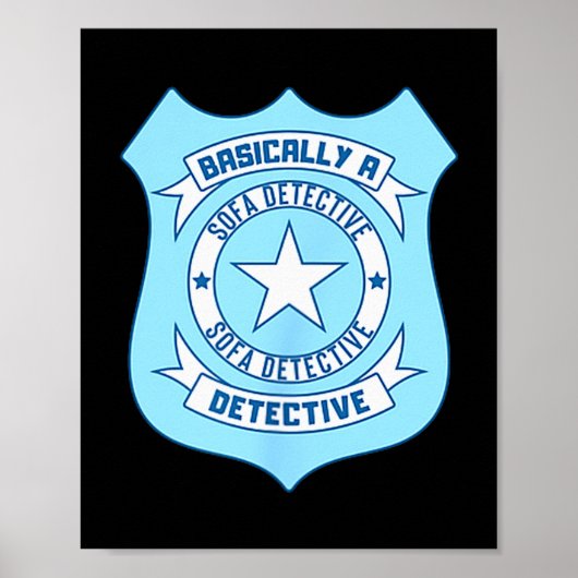 Bank Detective Badge Grappig Echte Misdaad Eigenli Poster (Voorkant)
