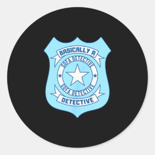 Bank Detective Badge Grappig Echte Misdaad Eigenli Ronde Sticker