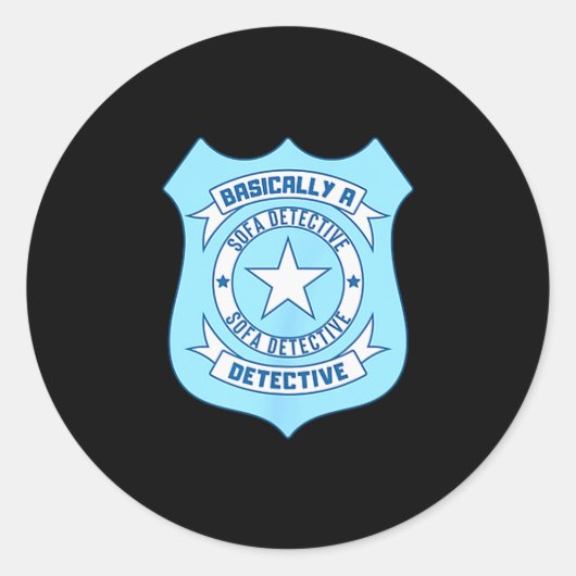 Bank Detective Badge Grappig Echte Misdaad Eigenli Ronde Sticker (Voorkant)