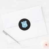 Bank Detective Badge Grappig Echte Misdaad Eigenli Ronde Sticker (Envelop)