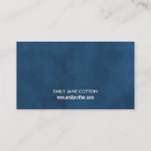  bank, Elegant blauw, Antiek dealer Visitekaartje (Achterkant)