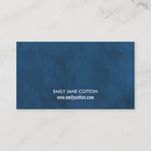  bank, Elegant blauw, Antiek dealer Visitekaartje (Achterkant)