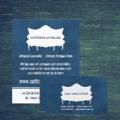  bank, Elegant blauw, Antiek dealer Visitekaartje