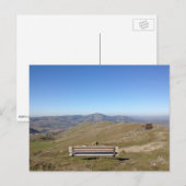 bank in het Briefkaart van het Uitzicht Sky Mounta (Voorkant / Achterkant)