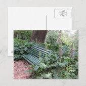 Bank in het park briefkaart (Voorkant / Achterkant)