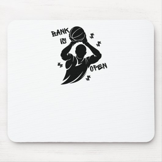 Bank is geopend muismat (Voorkant)