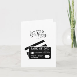 Bank Of Dad Funny Birthday Card Kaart