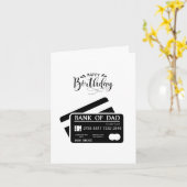 Bank Of Dad Funny Birthday Card Kaart (Gele Bloem)