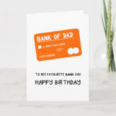 Bank of Dad Funny Vaderdag ATM Kaart (Voorkant)