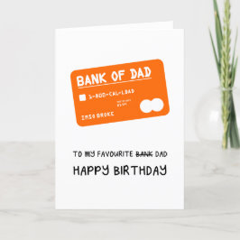 Bank of Dad Funny Vaderdag ATM Kaart