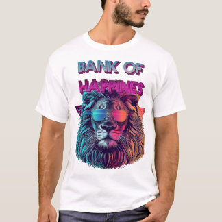 BANK OF HAPPINES Mannen Basic T-shirt | LEEUWENSHI