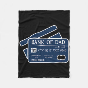 Bank Of Papa Creditcard Ik Ben Zo Blut Grappige Pa Fleece Deken